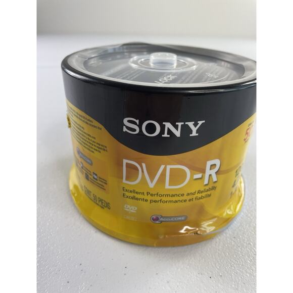 Sony DVD-R 50 Pack 4.7 GB 120 Min Blank Media Disc 1x-16x New Sealed - Picture 3 of 8